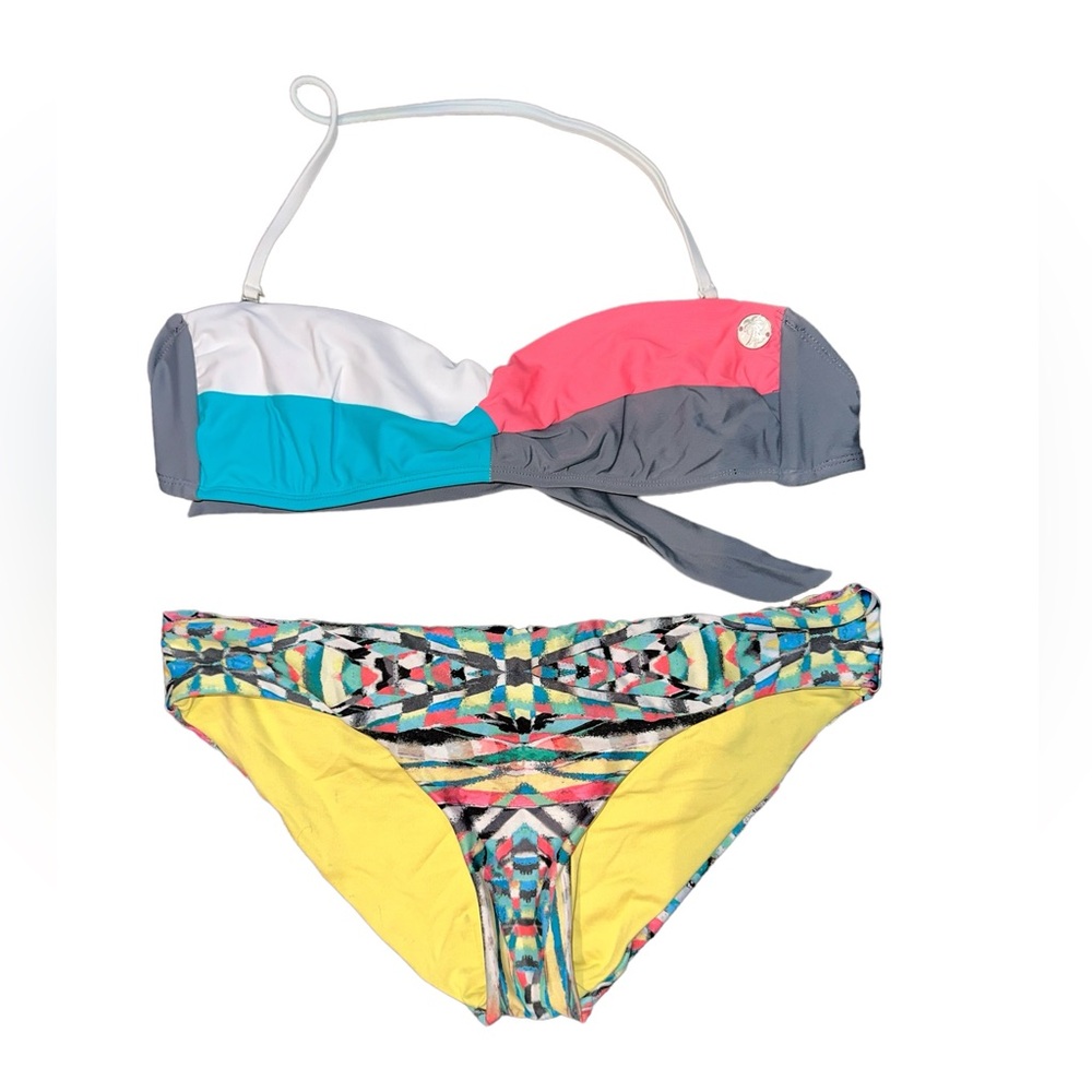 mismatched together top M Hobie bottom M Becca bandeau tie back